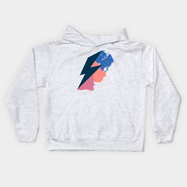 Artsy Lightning Bolt Kids Hoodie by PallKris